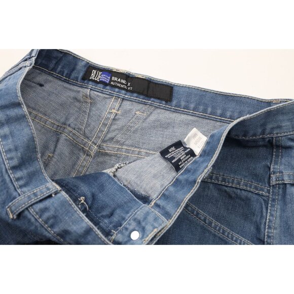 Vintage 90s Marithe Francois Girbaud Mens 36x31 Faded Baggy Wide Leg Denim Jeans - Picture 10 of 16